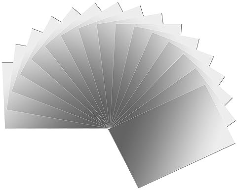 SKHAOVS 16 Stück Selbstklebende Fliesenspiegel Spiegel zum Aufkleben,15 x 10 cm Acrylspiegel,Klebespiegel Spiegel,Flexibler Spiegelfolie, für Wand Schule Zuhause Wohnzimmer Badezimmer (10x15cm)