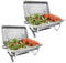 Jacgood Chafing Dish Buffet Set, 2 Pack 8QT Buffet Servers And Warmers, Chafing Servers With Covers, Half Size Food Pan, Chafer, Folding Stand, Food Warmer For Parties