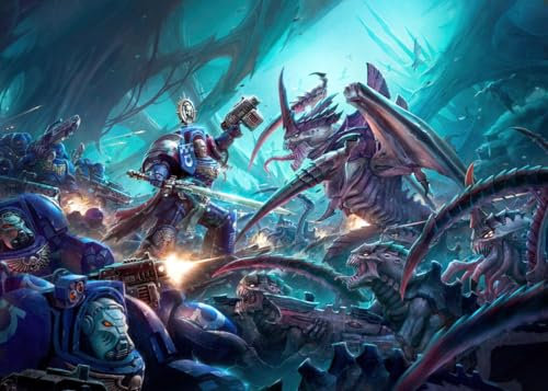 Displate Offiziell Warhammer MetallPoster Magnetische Befestigung Inklusive Lizenziert Bilder Hochwertiges Poster The Fourth Tyrannic War Poster 67.5 cm x 48 cm