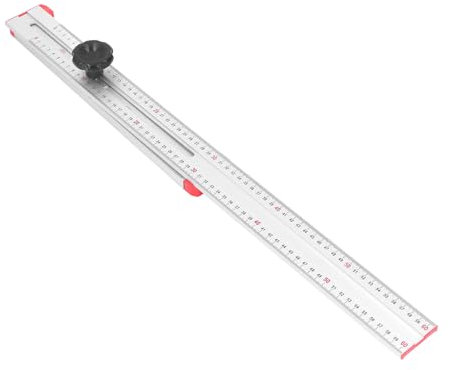 120 Cm Verstellbares T-Winkel-Werkzeug für Trockenbau, Architektenlineal mit Verschiebbarem Kopf und Aufgedruckter Skala in Zwei Richtungen