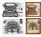 PH PandaHall Schreibmaschinen Klarstempel Für Die Kartengestaltung Vintage Retro Maschinen Gummistempel Transparent Bastelstempel Siegelstempel Für DIY Scrapbooking Stempel Papier Fotoalbum Basteln