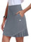 MoFiz Damen Activewear Tennisröcke Knielang mit Innenshorts Hoher Taille Sommer Rock für Sport, Golf, Wander, Yoga Grau XXL