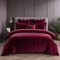 Cozyor Kuschel-Bettwäsche extra dick und weich Plüsch, robuster Reißverschluss 1x Deckenbezug 200x200 cm, 2X Kissenbezug 40x80 cm, 3-teilig, Bordeaux Berry