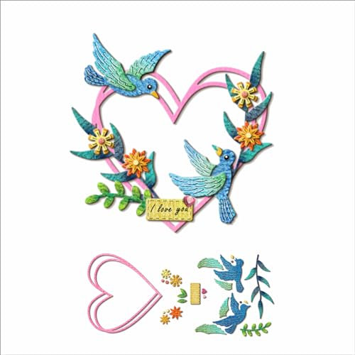 XMZZMX Metall-Stanzformen für Kartenherstellung, Papierprägestanz-Set, Vorlagen, Aufbewahrungstaschen, Fotorahmen, Album, DIY, Scrapbooking, Schablonen-Sets