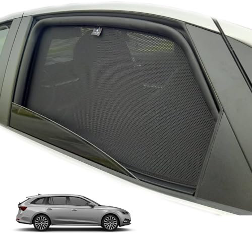 XTRM-CAR Sonnenschutz Blenden passt für Octavia III Kombi (2013-2020) ideal angepasst, Höhste Qualität UV-Schutz und Hitzereduktion (Komplettes Set)