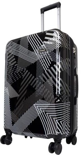 Trendyshop365 mittelgroßer Koffer Hartschale 66cm 74 Liter 4 Räder Zahlenschloss schwarz
