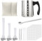 VIKY Kerzen Selber Machen Set, DIY für Erwachsene, Kerzendocht Set Mit 100 Stück Dochte, Kerzenwachs 500g, Wachsschmelztopf 600ml, 100 Dochte Aufkleber für Kerzenherstellung