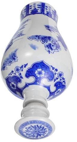 Botella De Vino Azul y Botella Sellada Botella De Ceramica Soporte De Almacenamiento De Licor Botella De Vino De Porcelana Azul y Blanca Frasco Sellado De Licor Cerámica LALADEFIEE