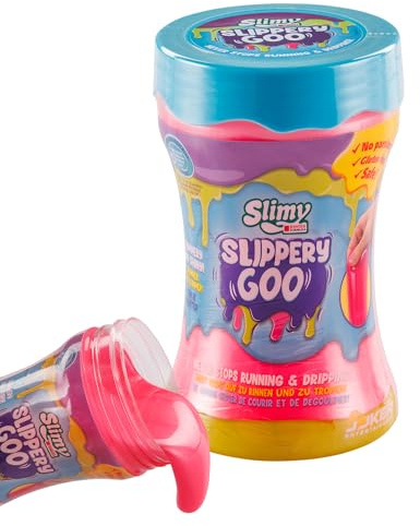 Slimy Slippery GOO 300g - der glitschigste Slime Aller Zeiten | lustig fließender Spielschleim für Kinder, Spielspaß mit schillernd bunter Schleim Knete (ab 3 Jahren)