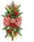 Elegante decorazione natalizia con fiore artificiale per scale per far brillare la tua casa (senza luce)