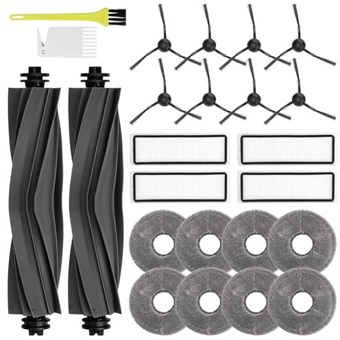 Kit Accessori di Ricambi Compatibile con Dreame L10 Prime/L10s Ultra/L10s Pro Gen 2/ Xiaomi X20/ X10 Plus X20+ Robot Aspirapolvere Kit 2 Spazzola Principale 8 Spazzole Laterali 4 HEPA Filtro 8 Mop