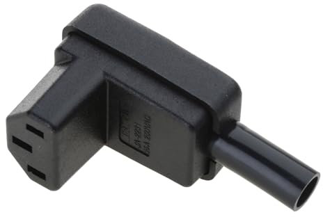 YIBOZI Prise d'alimentation C13 coudée à 90 degrés IEC 320 femelle Cordon d'alimentation Connecteur Câble Connecteur