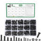 Juego de 580 tornillos M3 M4 M5, tornillos de cabeza avellanada, juego de tuercas y tornillos de cabeza plana, juego de tornillos de cabeza plana y tuercas, surtido de tornillos de máquina con