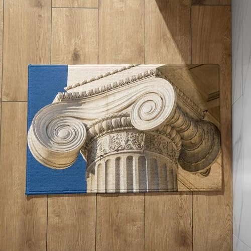 Ethereval Fußmatte Innen Lang Schmal Türmatte Name Säule Schmutzfangmatte Für Innen Und Außen, rutschfest, Waschbar Kleine Türmatte 50X80cm