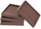 PATIKIL 4 Pouces Patins en Caoutchouc pour Meubles, 4 Paquets Dessous de Verre Antidérapants Carrés Anti-Dérapants Protecteurs de Sol pour Pieds de Meubles de Lit Canapé, Marron
