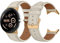 LanQii Leder Armband für Google Pixel Watch 3 45mm, Weiches Leder Ersatzarmband, Damen und Herren Uhrenarmband für Google Pixel Watch 3 45mm (Weiß)