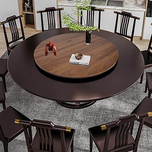Plateau Rotatif En Bois Rond, Grand Plateau Tournant De Table À Manger, Plaque De Service Rotative, Assiette De Service Rotative, Roulement Silencieux, Table De Jardin ( Color : D , Size : 50cm-20in )