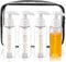 Hokretme Travel Bottles for Toiletries 4 Pcs 100ml Plastic Pump Bottle Dispenser TSA Approved Refillable Shampoo and Conditioner Empty Travel Size for Cosmetic, Lotion, Liquid Soap (Clear)