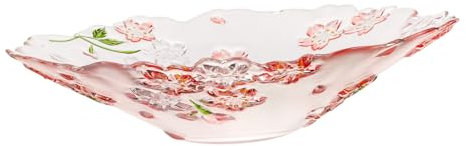 GLEAVI Plateau Décoratif Avec Motif De Fleur Plat De Service Pour Fruits Et Bijoux Pour Événements Et