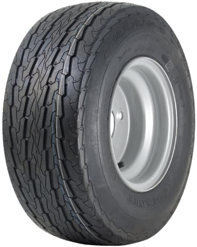 16.5x6.50-8 Trailer Tyre Wheel Assembly 4 Inch PCD Journey Road Legal 355kg Load