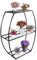 DIVCHI 3-Tier Garden Storage Shelves | Shelving Unit| Shed Rack | Plant Racks | Green House Staging | No Tool Assembly | 100cm Height,50cm/80cm/50cm Shelves (Pack Of 1) (Flower Pots Not Included)