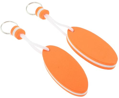 Didiseaon Eva Schwimmender Schlüsselanhänger Ovale Schlüsselringe für Bootfahren Angeln Wassersport Orange Leicht Langlebig Schwimmfähig für Optimale