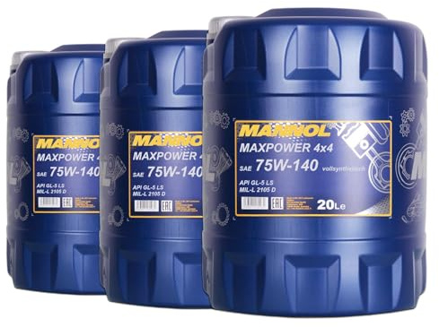 BandelOne enthält 3x20 Liter Sae 75W-140 Api GL5 / Ls (limited Slip) Getriebeöl/Achsöl