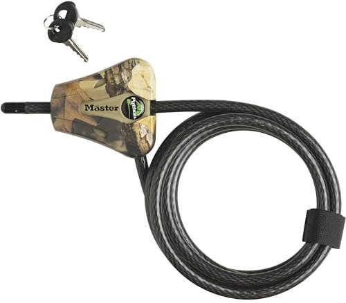 Master Lock LOCK Python Camouflage 8418DCAMO - Candado de cable para cámara de vigilancia (6 pies x 5/16 pulgadas), multicolor