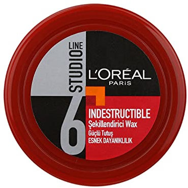 L'Oréal Paris - Cire Sculptante Fixation Forte – Tenue Longue Durée – Résistance Élastique – Non-Collant - Tous Types de Cheveux - Studio Line Indestructible - 75 ml