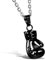 JewelryWe Schmuck Edelstahl Herrschsüchtige Boxhandschuhe Männer Anhänger mit Halskette, Herren Kette, Schwarz, mit Geschenk Tüte