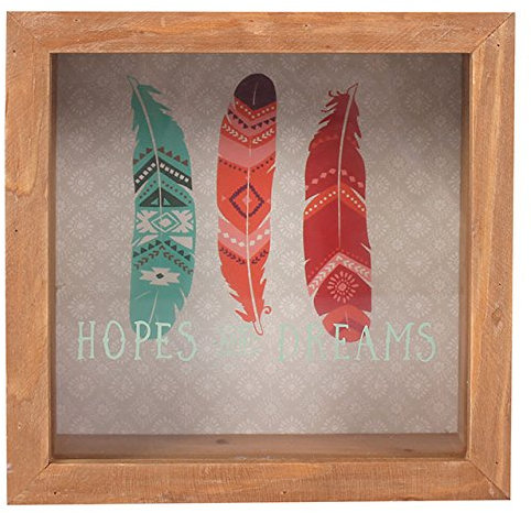Tirelire Verre Cadre en Bois Boho Bandit Positivité