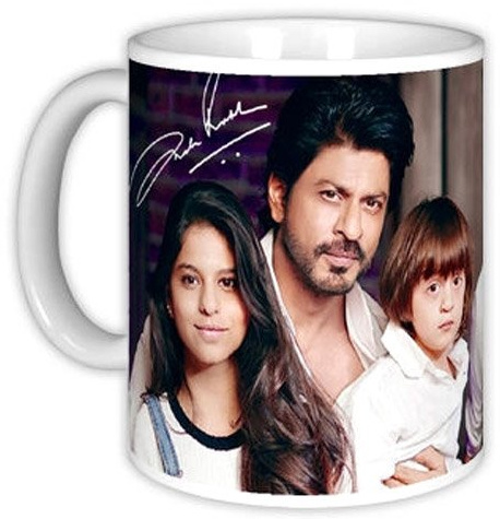 Shahrukh Khan Kaffeebecher, Tasse, Kaffeepott, Coffee Mug (H=9.5cm, 200ml, Keramik) (FanArt-707)