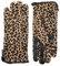 Isotoner Damen Stretch-Fleece Microluxe-Futter und Smart-Touch-Technologie Handschuhe für kaltes Wetter, Leopard-Smartdri, Einheitsgröße