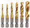 Vobor HSS Bohrwerkzeuge für Drehmaschine HSS Gewindeschneider 1/4 Zoll Doppelschraube Poliertes Leder M3 M4 M5 M6 M8 M10