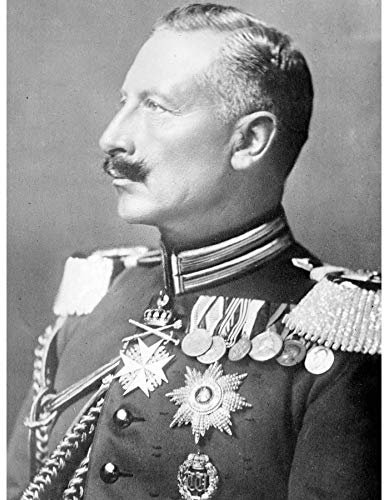 Bain 1914 Portrait Kaiser Wilhelm II Deutschland Foto Groß Wandbild Kunstdruck auf Leinwand Premium Wandbild