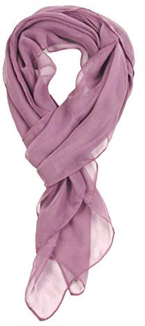 PANTONIGHT Langer Chiffon-Schal für Damen, 070 Uni Lila