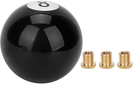 Tbest Schaltknauf 8 Ball, Auto Schaltknauf,Universal Schwarz Nr. 8 Billardkugel Rund Auto Gear Schaltknauf Hebel Griff Schalthebel Kugel Form Schalthebelknopf Hebelgriff Shifter