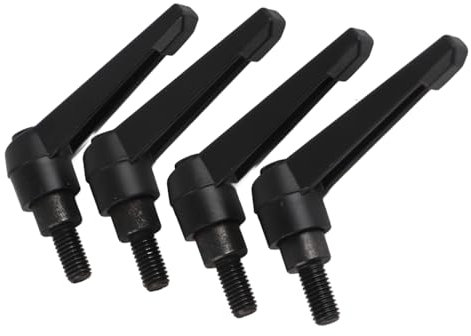 YWBL-WH M8 Universal Klemmhebel Griff 16mm Edelstahl Außengewinde Verstellbarer Befestigungsgriff Klemmhebel für Außenfaden, 4pcs