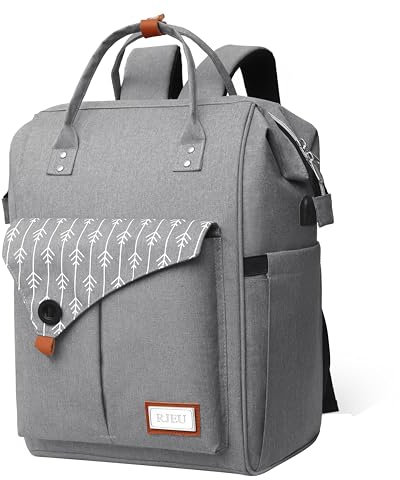 Mochila Mujer Antirrobo Impermeable, Multiusos Daypacks con Puerto de Carga USB, Mochila para portátil De 15.6 Pulgadas