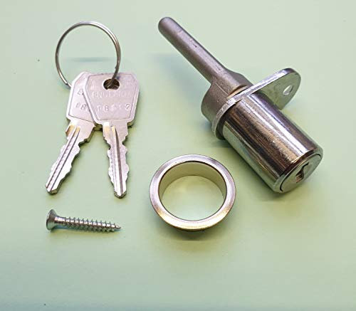 L&F 5851-30 Desk Lock Single Wing Horizontal 30mm Peg with 2 keys mastered M18 c/w rosette and fixing screw