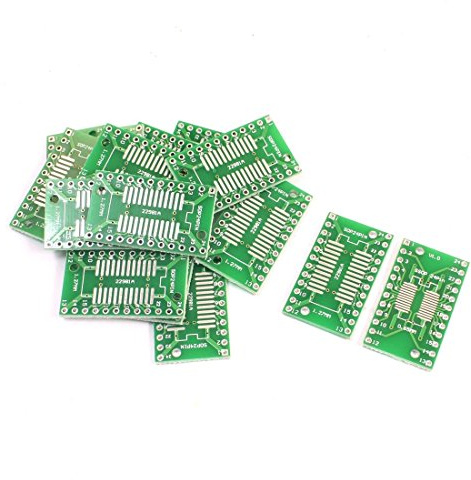 15 Stück SMD SMT SOP24 SSOP24 0,65 mm/1,27 mm auf DIP 2,54 mm IC PCB Adapter