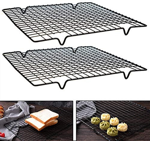 nuluxi Volette de Refroidissement Gâteau Grille de Refroidissement Grille de Refroidissement Acier Inoxydable Moule à Gâteau de Refroidissement Rack pour Ménage Pâtisserie Café Restaurant (2 Pièces)