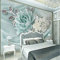3D Tapete Wandbild 3D Mint Green Schmuck Perle Ölgemälde Blumen Sofa Schlafzimmer Wohnzimmer TV Hintergrundwand Tapete wandpapier fototapete 3d effekt tapeten Wohnzimmer Schlafzimmer-350cm×256cm
