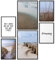 Papierschmiede® Mood Poster Set Beach Walk, Bilder Wohnzimmer Deko Schlafzimmer, 2x DIN A4 und 4x DIN A5, Dünen Meer Strand Schilf - Wandposter ohne Rahmen