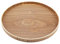 Rund Holz Tablett, 12,9 Zoll Dekoratives Serviertablett Servieren Braun Tischtablett für Teeservice Früchte Süßigkeiten Lebensmittel Inneneinrichtung (33cm)