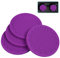 Car Coasters, Wisdompro 4 Pack PVC Car Cup Holder Insert Coaster - Anti Slip Universal Vehicle Interior Accessories Cup Mats for Women(2.75 Diameter, Purple)