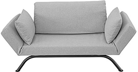 Deshome Smart Schlafsofa für 2-Sitzer mit Einzelbett 80 x 200 cm, mit Armlehnen bis zu 3 Klick-Klack-Sitzer, wasserabweisender Stoff, abnehmbarer Bezug, Matratze aus Waterfoam, hergestellt in Italien,