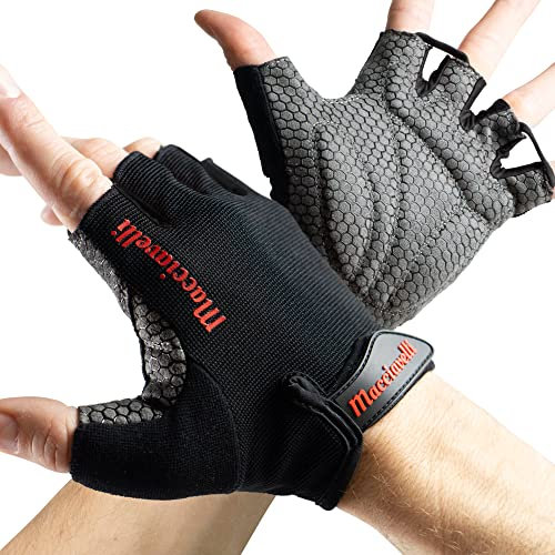 MACCIAVELLI® Fitness Handschuhe Damen Herren - Trainingshandschuhe für Kraftsport, Krafttraining, Bodybuilding - Gym Handschuhe, Fitnesshandschuhe
