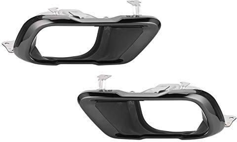 Qiilu Paar Chrom Schwarz Auspuffblenden Set Endrohrblende Fit für X5 G05 M Sport 2019+ O2d264