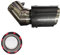 Auto Endrohr,MoreChioce Auto Auspuffspitze Kohlefaser Auto Auspuffendrohr Auspuffspitze Endrohr mit LED Auto Auspuffrohr Auspuffspitzen Auspuffblende Außendurchmesser Weniger als 55mm,Rot Gebogen